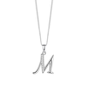 Preciosa Stříbrný náhrdelník písmeno "M" 5380 00M (řetízek, přívěsek)