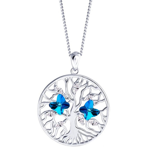 Preciosa Stříbrný náhrdelník s krystaly Tree of Life 6072 46 (řetízek, přívěsek)
