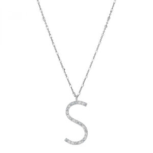 Rosato Stříbrný náhrdelník s přívěskem S Cubica RZCU19 (řetízek, přívěsek)