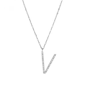 Rosato Stříbrný náhrdelník s přívěskem V Cubica RZCU22 (řetízek, přívěsek)