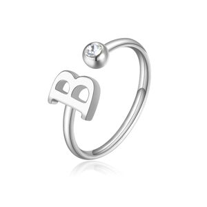 S`Agapõ Stylový ocelový prsten B s krystalem Click SCK173