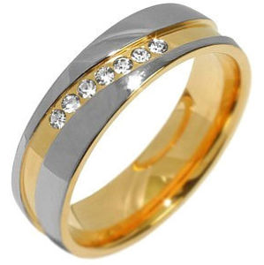 Silvego Snubní ocelový prsten pro ženy MARIAGE RRC2050-Z 51 mm