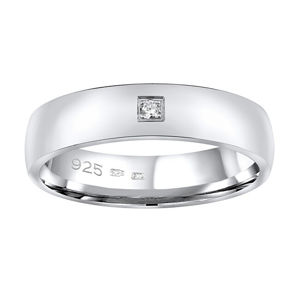 Silvego Snubní stříbrný prsten Poesia pro ženy QRG4104W 49 mm