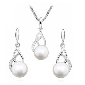 Silver Cat Zvýhodněná sada šperků s perlami SC404, SC405 (řetízek, přívěsek, náušnice)