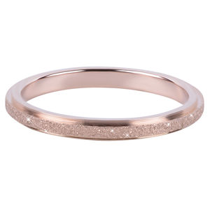 Troli Bronzový ocelový třpytivý prsten 52 mm