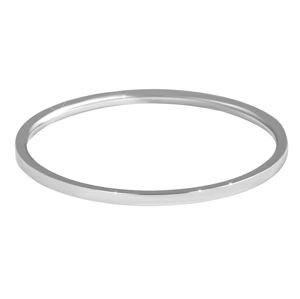Troli Elegantní minimalistický prsten z oceli Silver 52 mm
