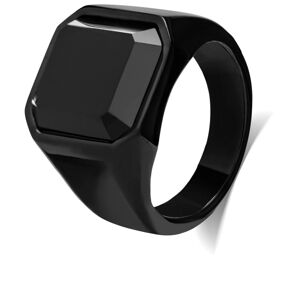 Troli Masivní prsten s černým krystalem 60 mm