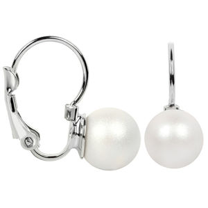 Levien Krásné perlové náušnice Pearl Pearlescent White