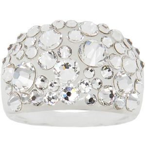 Levien Třpytivý prsten s krystaly Bubble Crystal 50 mm