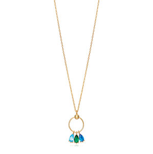 Viceroy Stylový pozlacený náhrdelník Elegant 13050C100-33 (řetízek, přívěsek)