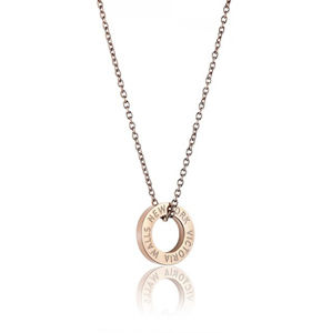 Victoria Walls Růžově pozlacený ocelový náhrdelník VN1054R